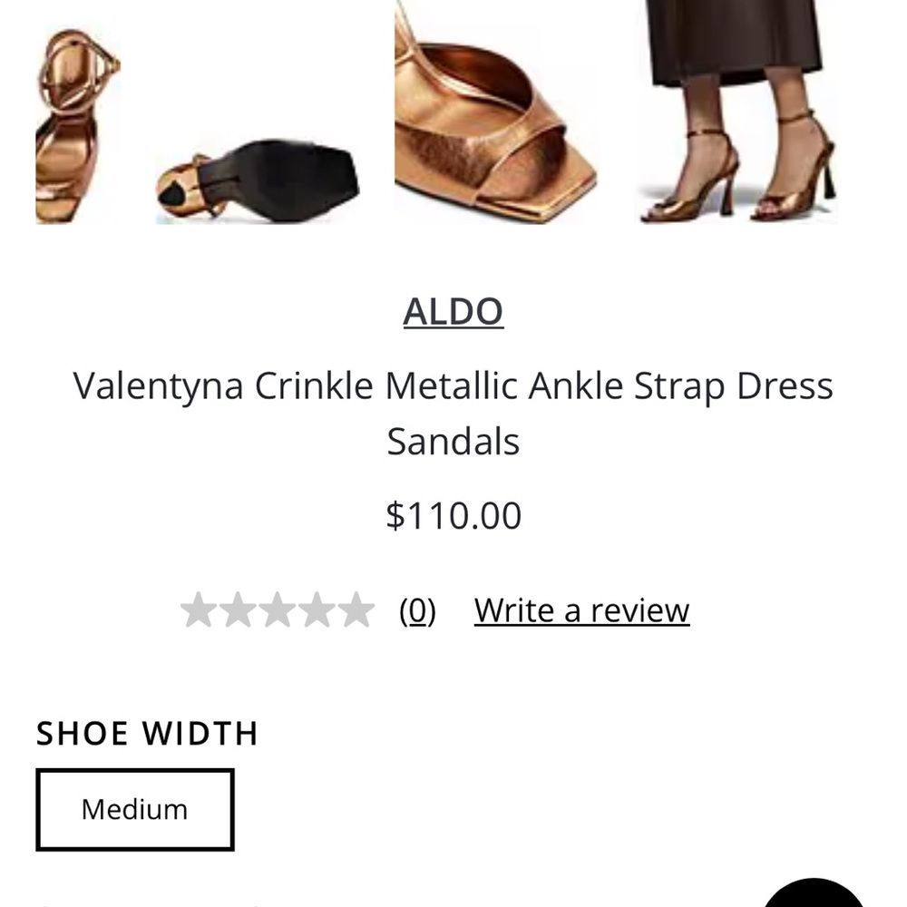 ALDO Women's Gold Sandals - Picture 5 of 5